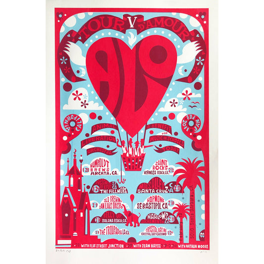 Michael Wertz - Tour d'Amour V 2011 Poster - Signed/Numbered by Artist