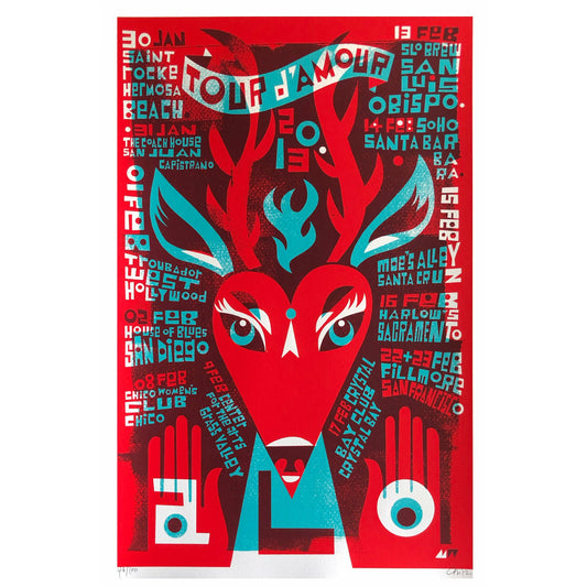 Michael Wertz - Tour d'Amour VII 2013 Poster - Signed/Numbered by Artist