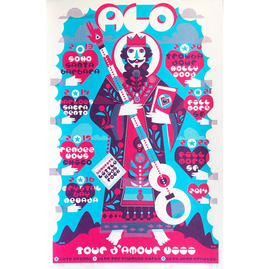 Michael Wertz - Tour d'Amour VIII 2014 Poster - Signed/Numbered by Artist