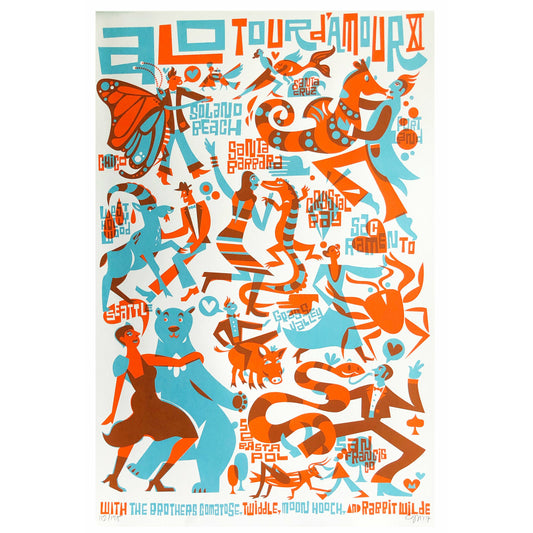 Michael Wertz - Tour d'Amour XI 2017 Poster - Signed/Numbered by Artist
