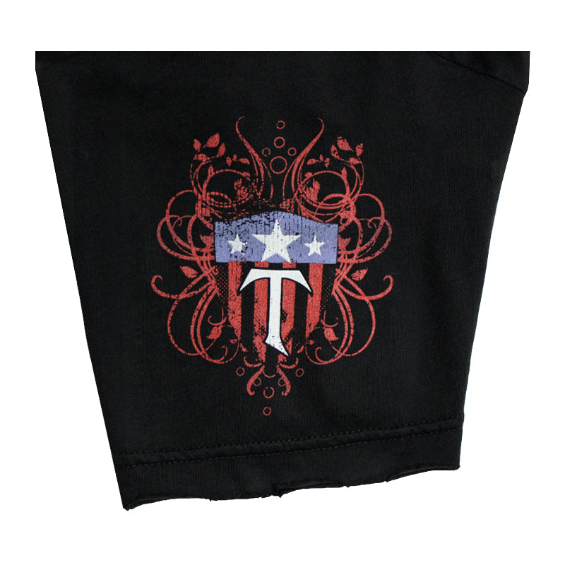 Testament - American Thrash T-Shirt: Detail of Sleeve Print and destroyed hems.